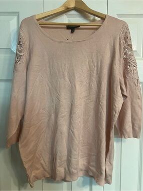 Lane Bryant Lace Peekaboo Sleeve Top